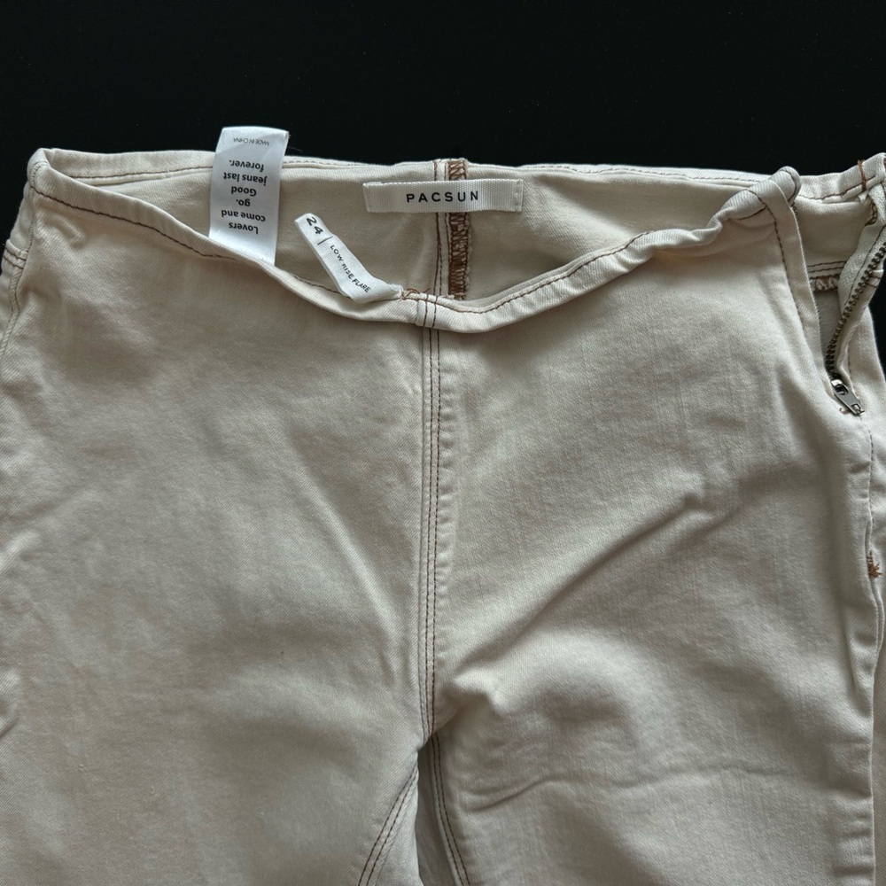 Never Worn Pacsun Low Rise Tan Flare Jean